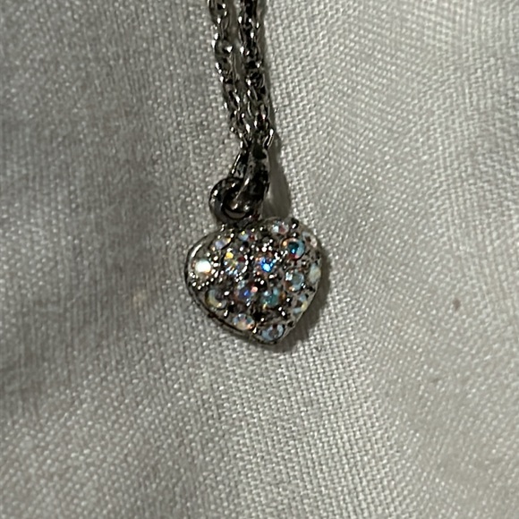 Diamond Heart Necklace & Matching Earrings - Picture 3 of 9